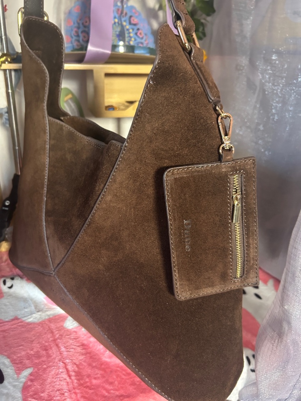 Dune London Dearest Suede Oversized Slouchy Hobo Shoulder Bag - Picture 15 of 17